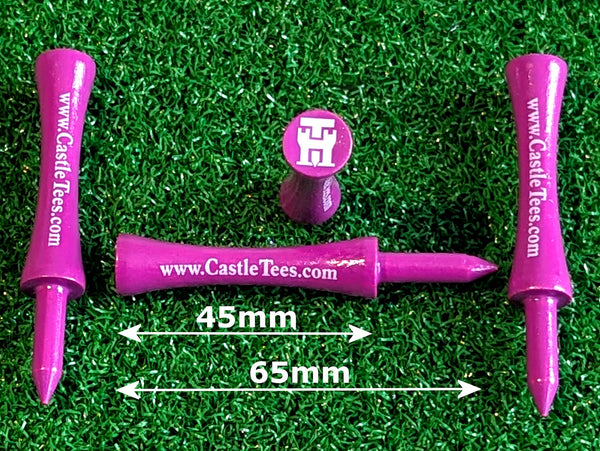Mixed Castle Tees Zip Storage Tee Bag – 45 pcs Mixed Size Premium Bamboo Castle Golf Tees