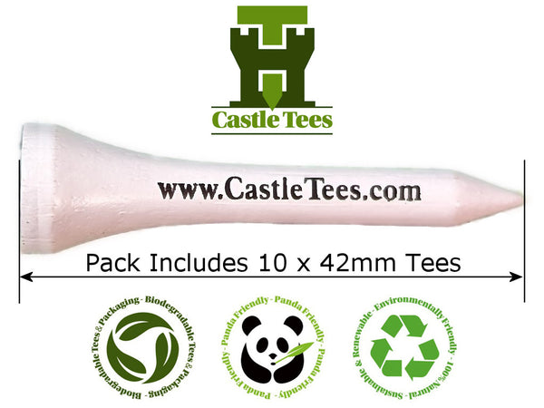 Mixed Castle Tees Bag – 64 pcs Mixed Size Premium Bamboo Castle Golf Tees